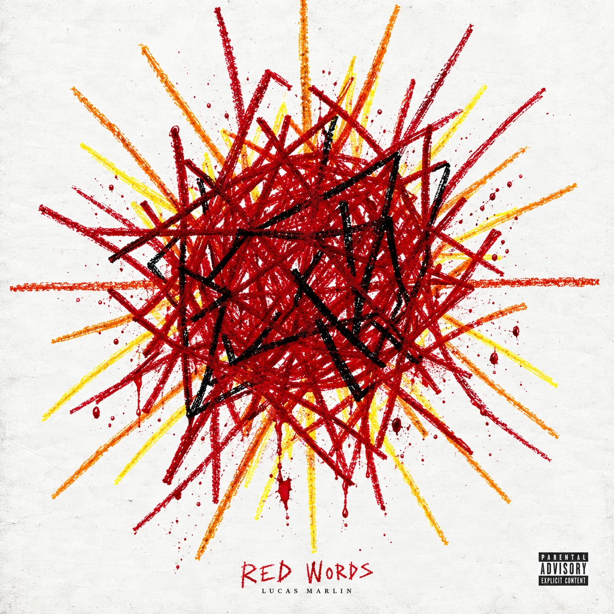 Red Words album cover by Lucas Marlin