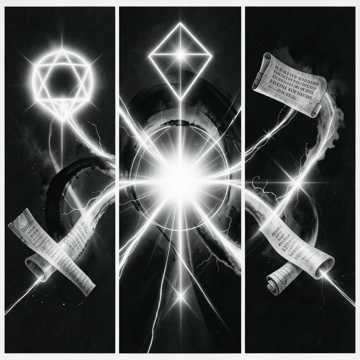 Three-panel geometric artwork