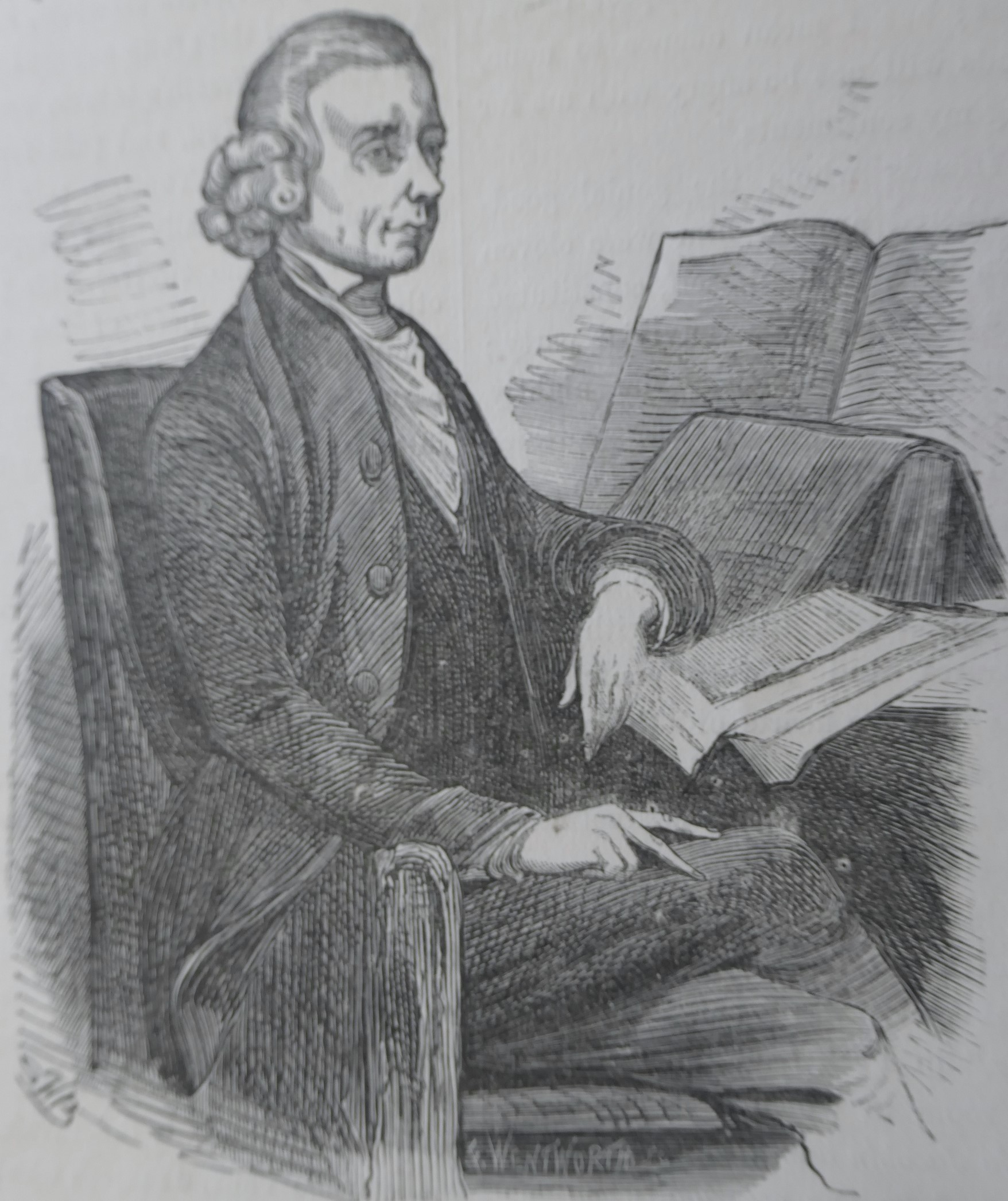 Portrait of Joseph Priestley who lived in Northumberland PA