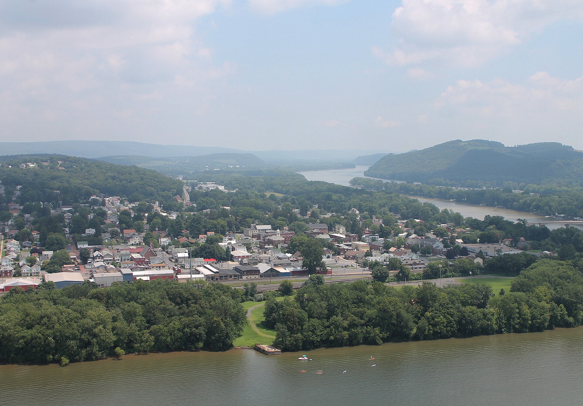 Second scenic view of Northumberland PA river borough