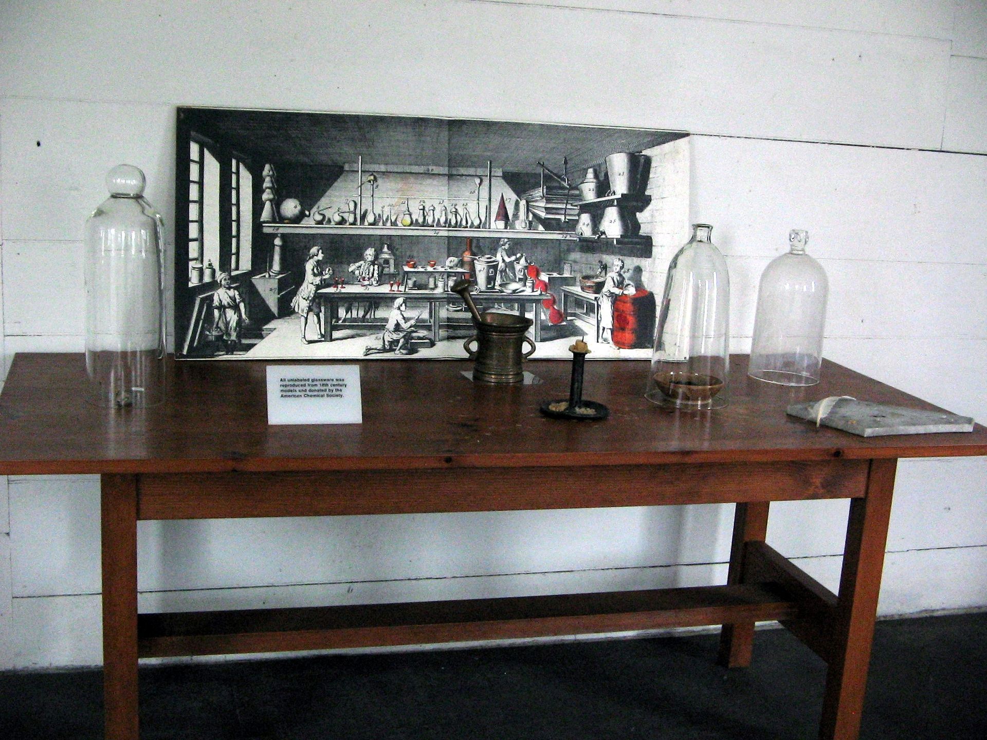 Laboratory interior exhibit at Joseph Priestley House