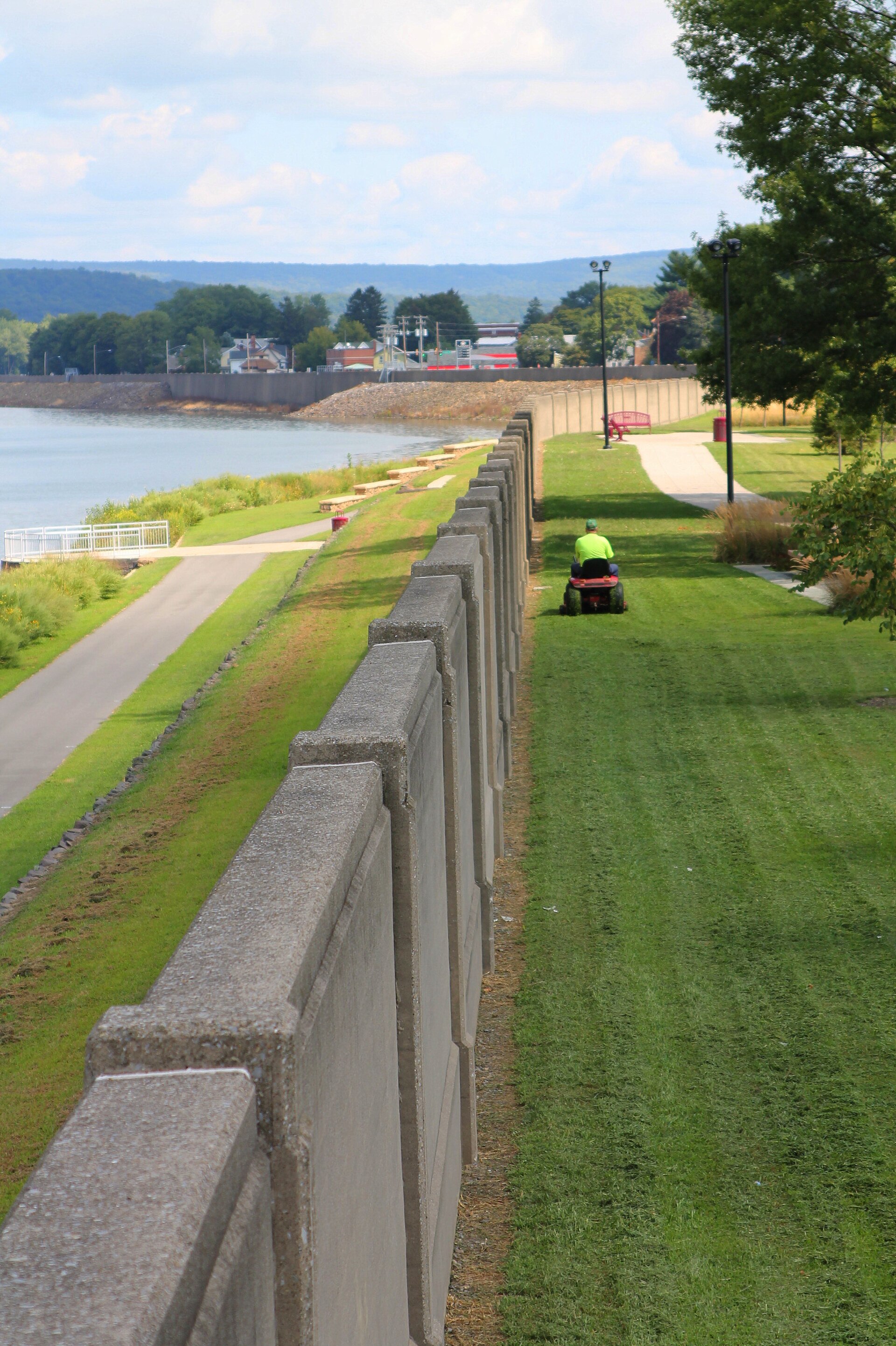 Floodwall protecting downtown Sunbury Pennsylvania