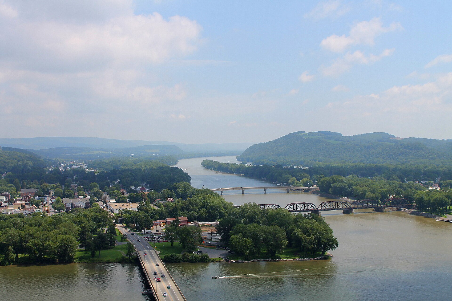 View of the Susquehanna Valley from Shikellamy State Park near Sunbury PA