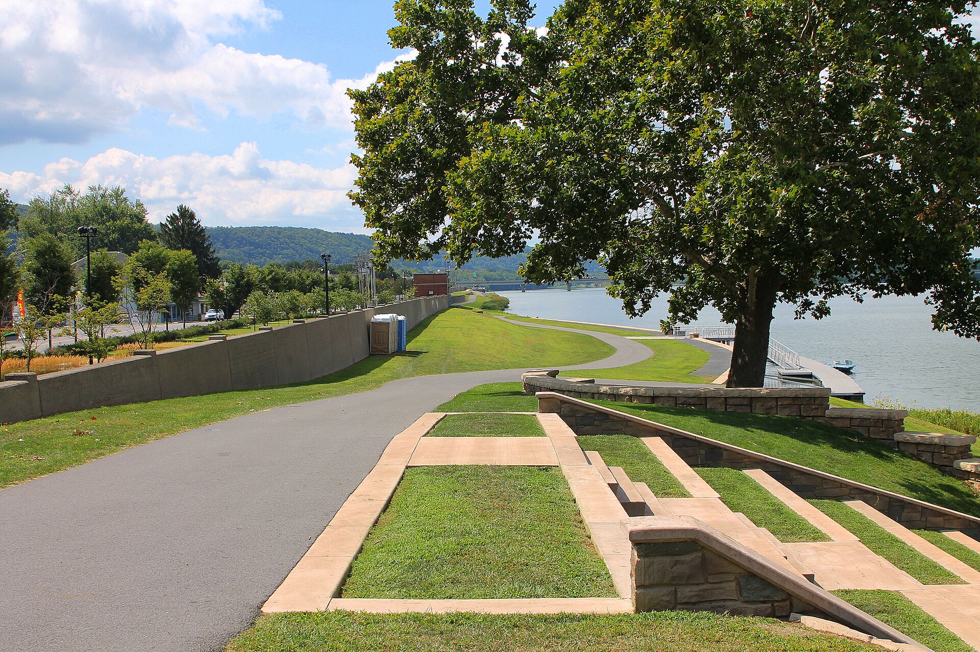 Second view of Sunbury Pennsylvania river walking path