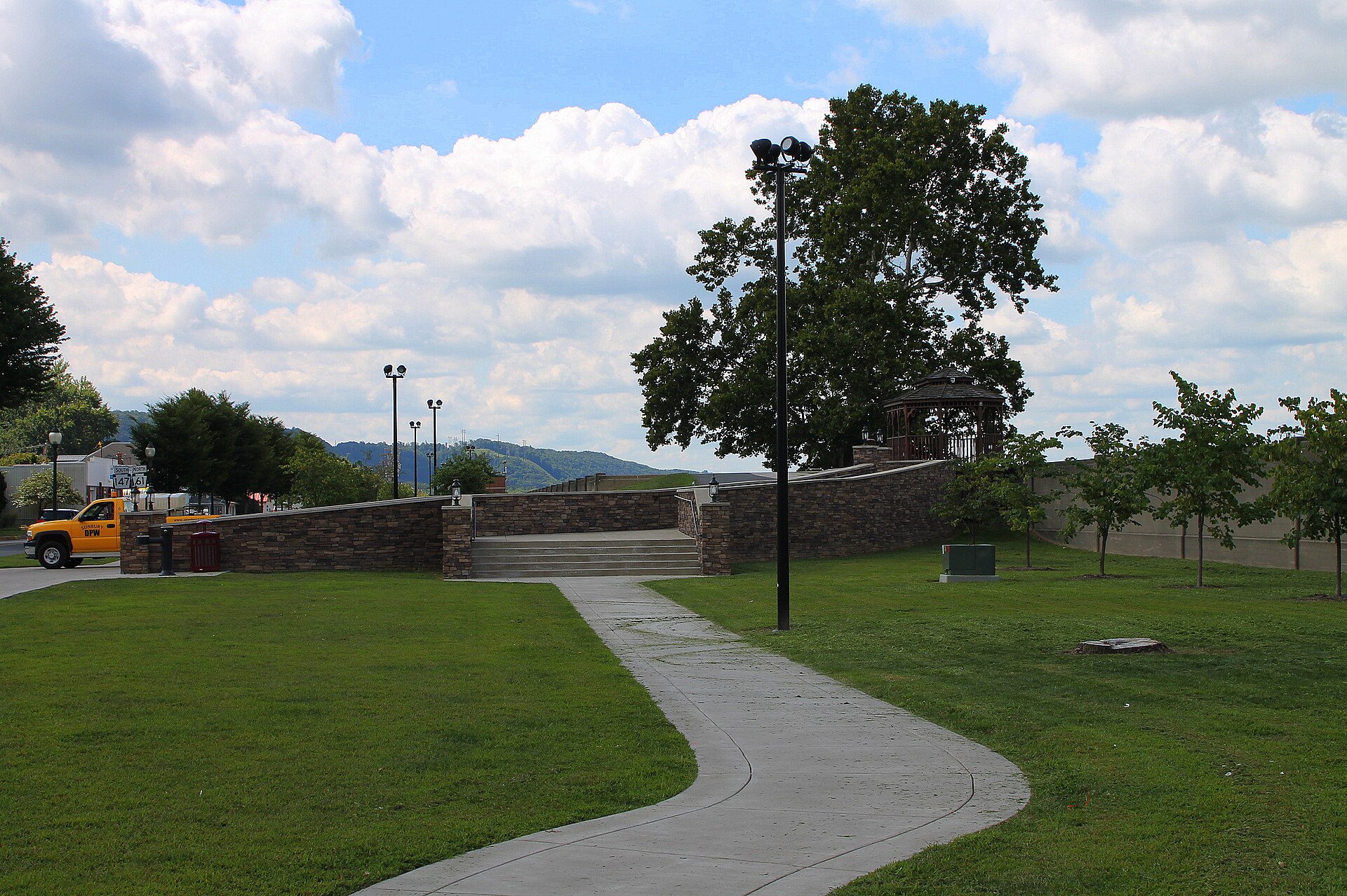 Walking path along the Susquehanna in Sunbury PA